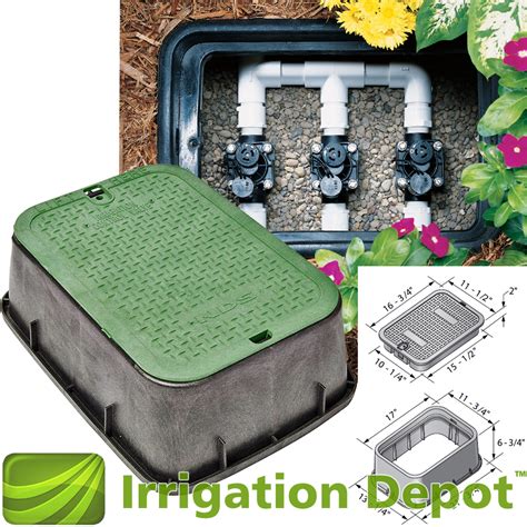 sprinkler junction box enclosure|irrigation box home depot.